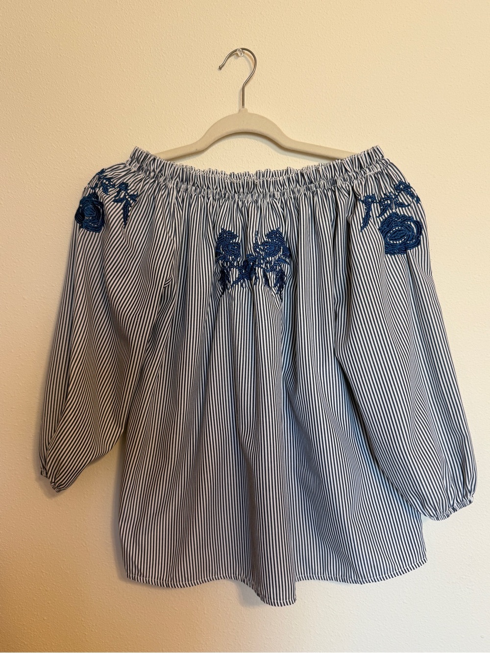 Miss Coco Off-the-Shoulder Embroidered Top